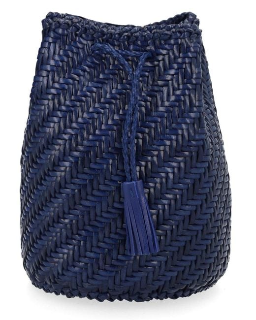 Dragon Diffusion Blue Borsa "Pompom Double Jump Tan"