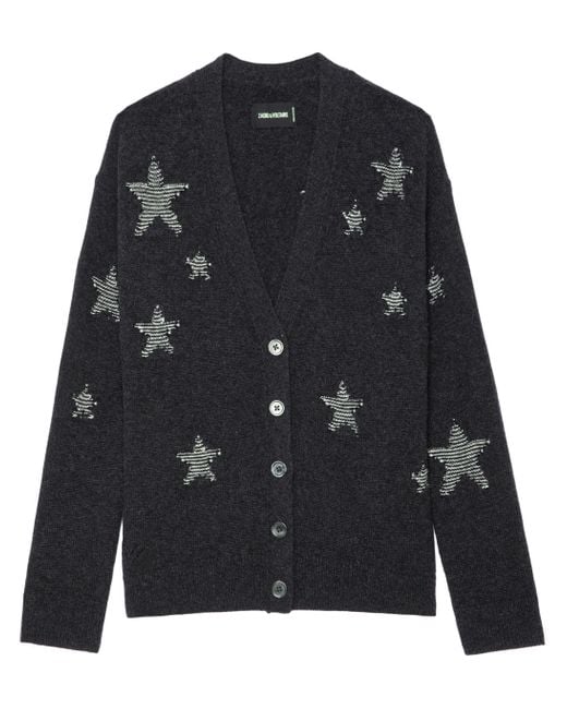 Zadig & Voltaire Black Mirka Ws Stars Tweed