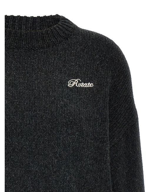 Rotar Birger Christensen 'Knit Crewneck' suéter ROTATE BIRGER CHRISTENSEN de color Black