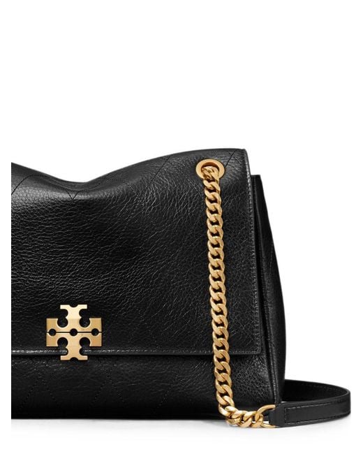 Tory Burch Black Charlie Quilted Shoulder Bag