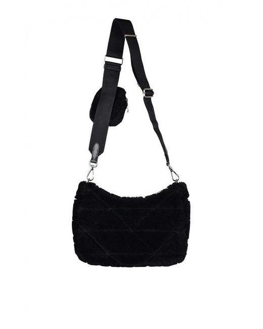 Prada Black Re Nylon Shearling Bag