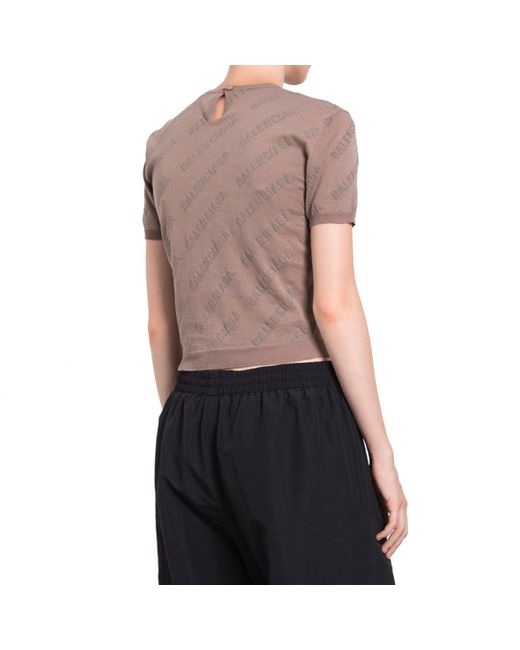 Balenciaga Brown Knitted Top