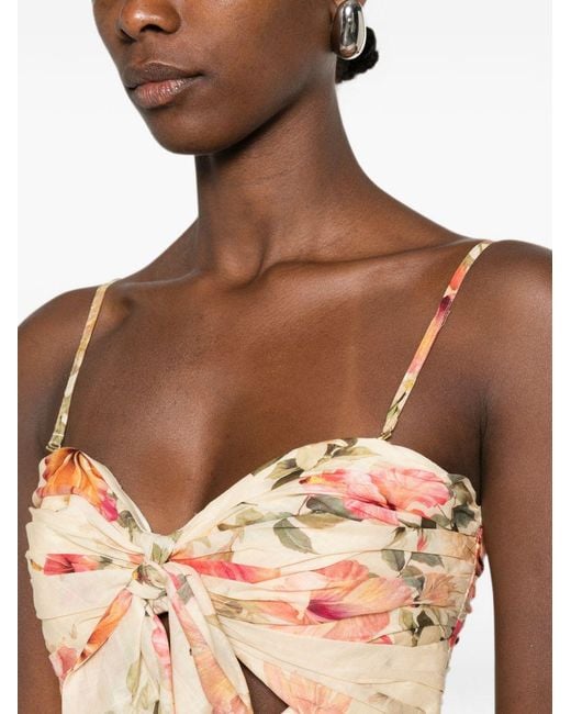 Zimmermann Pink Mahon Cotton Playsuit