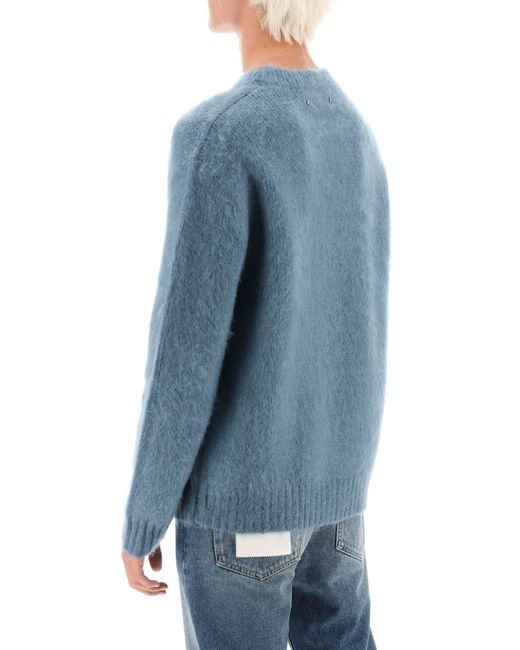 Golden Goose Deluxe Brand Blue Devis Brushed Mohair And Wool Sweater for men