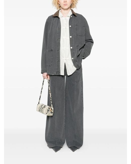 Officine Generale Gray Ginger Washed Denim Cotton Clothing