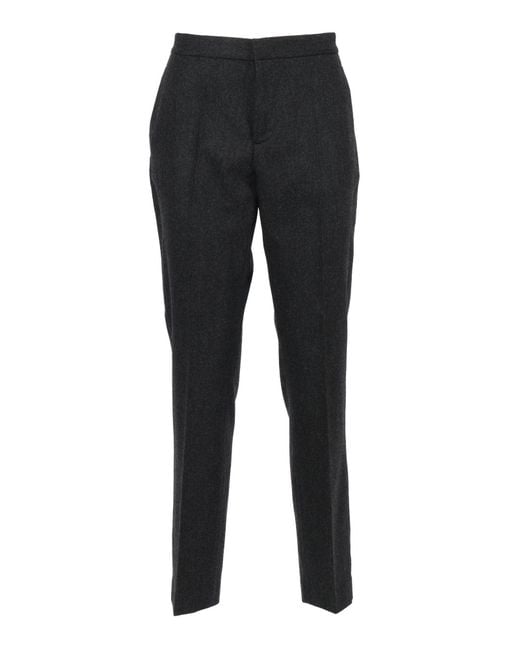 Fabiana Filippi Black High-Waisted Straight-Leg Trousers