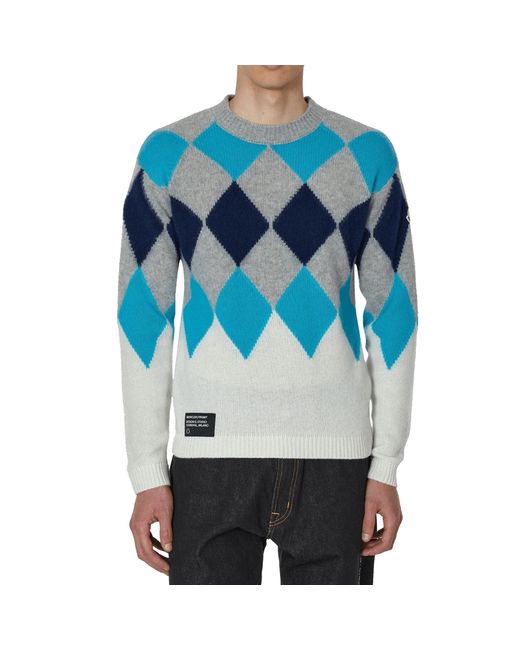Moncler Blue Wool And C Mere Sweater for men