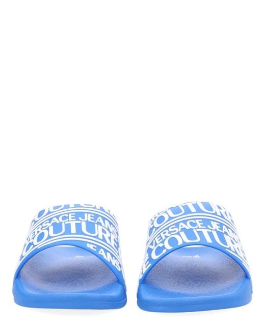 Versace Jeans Couture Blue Elastane Flats