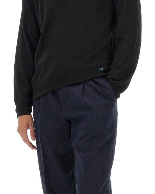 Paul Smith Black Jersey With Logo for men