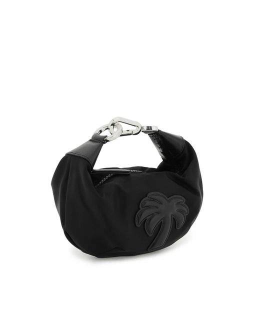 Palm Angels Black Hobo Palm Mini Handbag