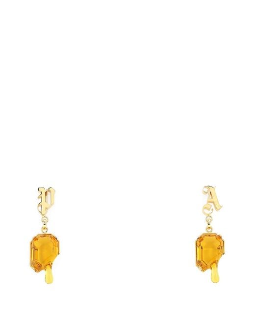 Palm Angels Multicolor Golden Metal Earrings