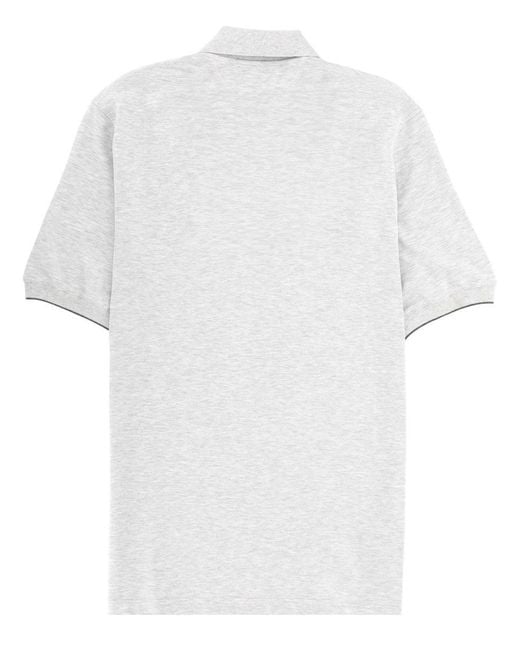 Brunello Cucinelli White Polo With Logo for men