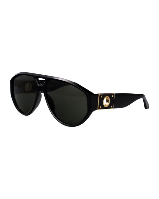 Linda Farrow Black Acetate Sunglasses