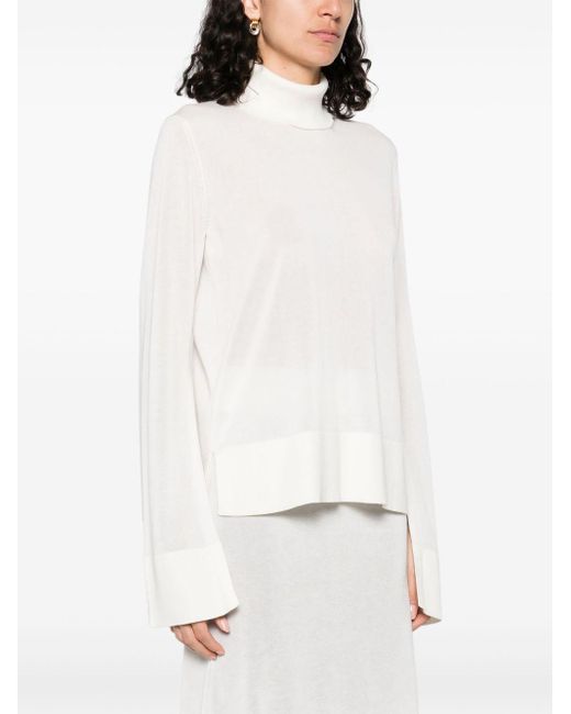 Totême  White Turtleneck Jumper