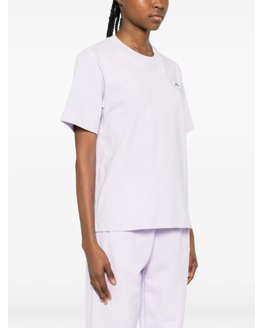 Adidas By Stella McCartney Purple Truecasuals Logo-Print T-Shirt