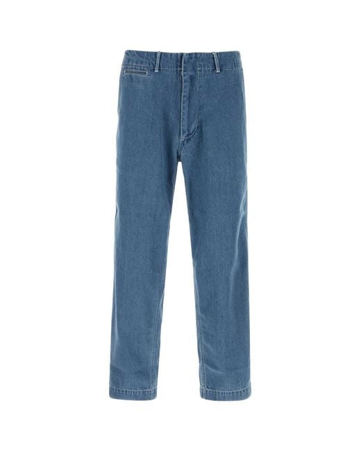 Nanamica Blue Wide Denim Pants