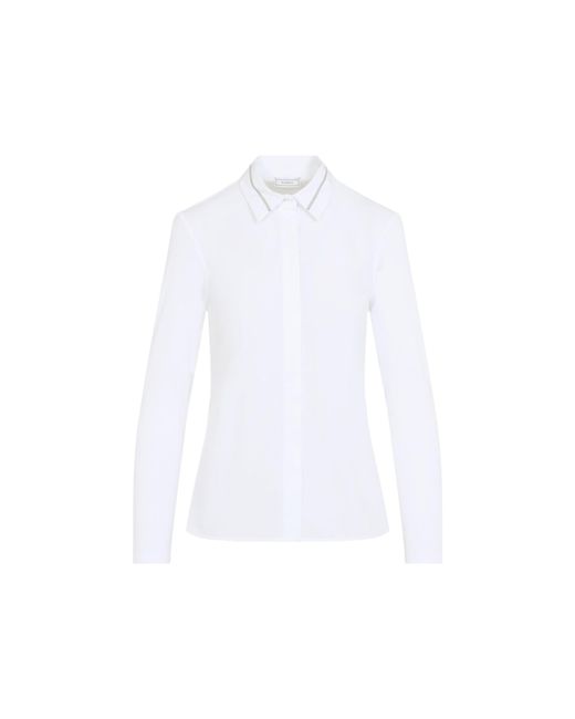 Peserico White Bimaterial Shirt