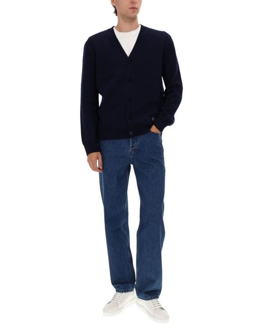 A.P.C. Blue Kenny Cardigan for men