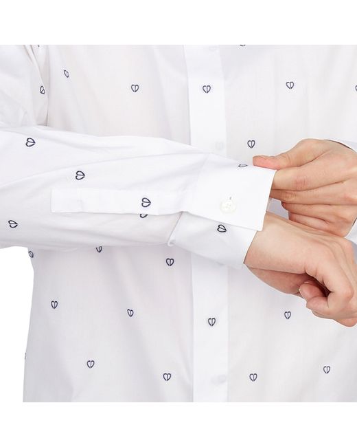 Dior White Logo Embroidered Detail Shirt for men