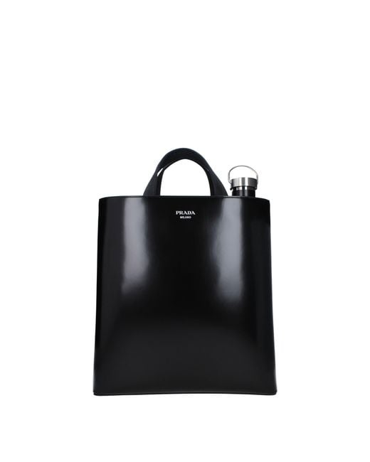 Prada Handtaschen Männer Leder schwarz in Black für Herren