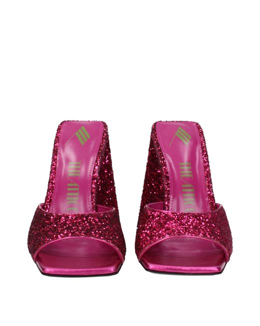 The Attico De Attico Sandals Devon Dames Glitter Fuxia in het Purple