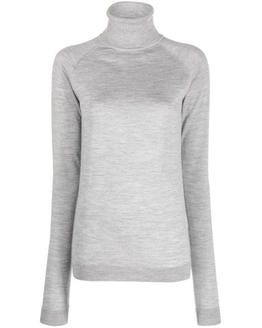 ARMARIUM Gray Wool And Cashmere Blend High Neck Sweater