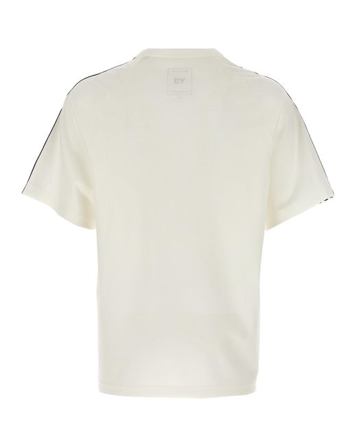 Y-3 White 'y-3 Short Sleeve Tee 3-stripes' T-shirt