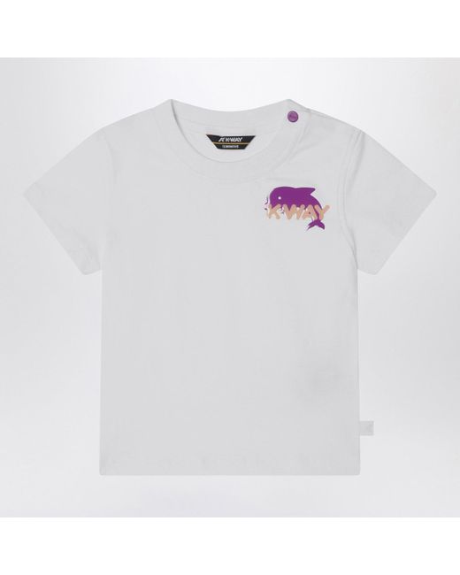 K-Way White Pete Dolphin T Shirt