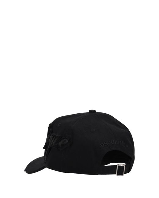 DSquared² Patch-Baseballkappen in Black für Herren