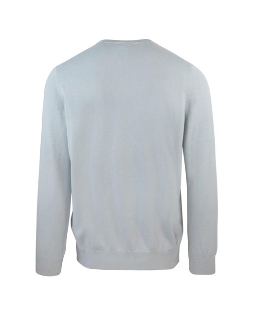 Paul & Shark Blue Maglia Grigia Con Patch Logo Cucito