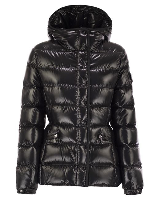 Moncler Black Barante Short Down Jacke mit Kapuze