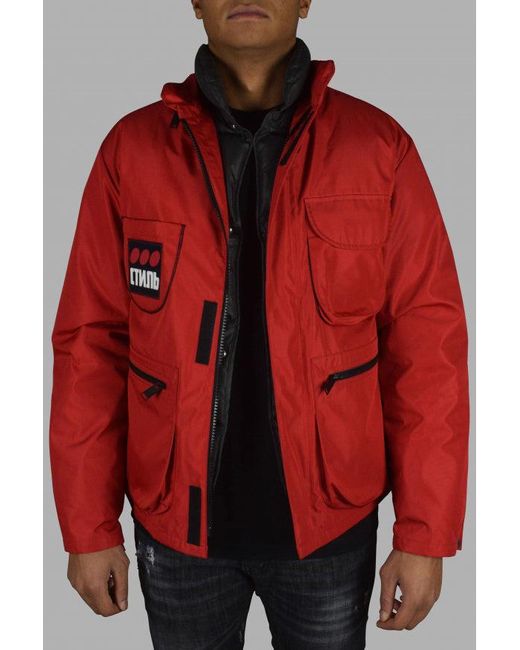 Heron Preston Red Down Jacket