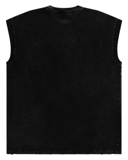 AMISH Black Top Printed Cotton