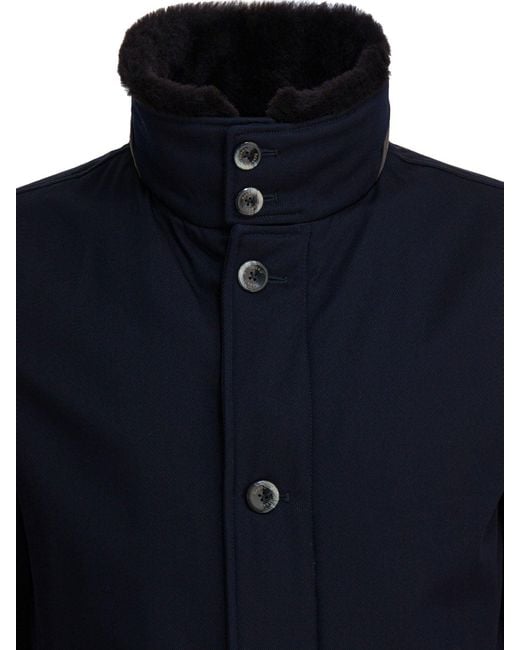 Herno Langer Mantel aus Schurwolle von in Blue für Herren