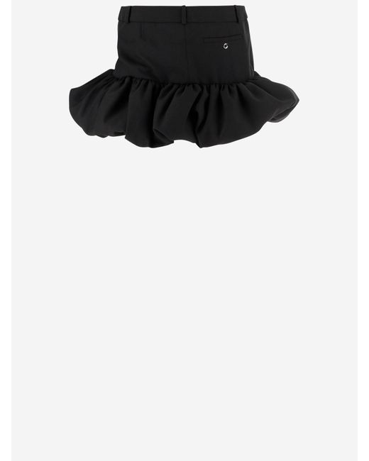 Coperni Black Miniskirt With Ruffle