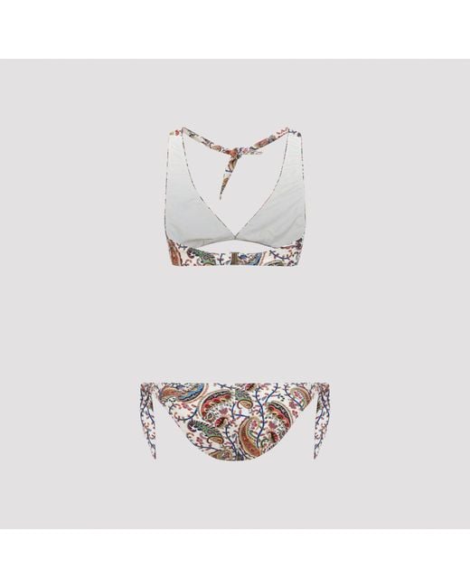 Etro Halter Neck Bikini in het White