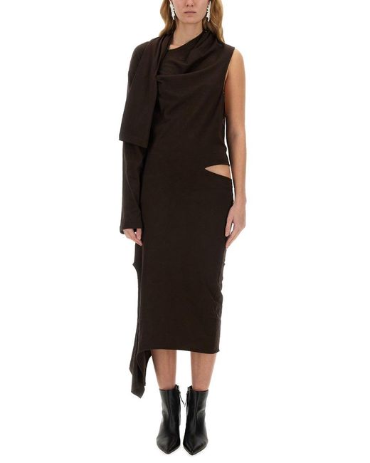 Courreges Black Off Shoulder Dress