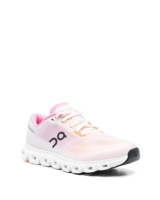 On Shoes Pink Auf Cloud 6 Push -Turnschuhen