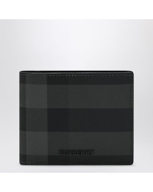 Burberry Black Check Bifold Wallet for men
