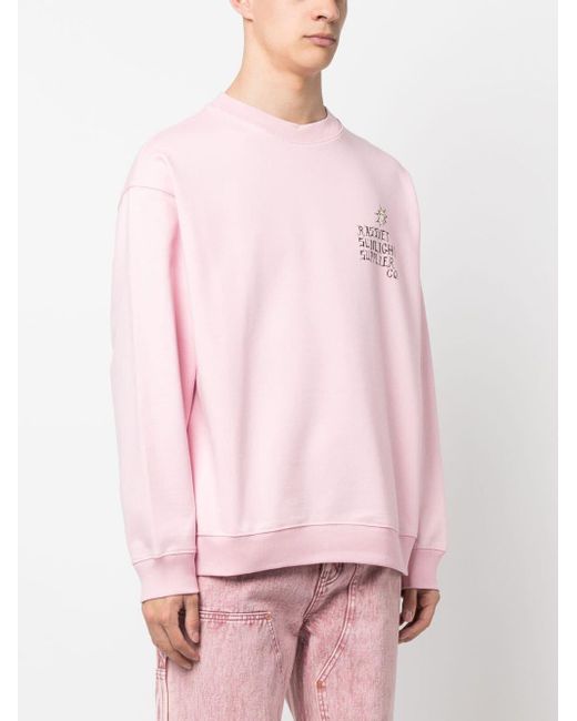 Rassvet (PACCBET) Pink Logo-Print Cotton Sweatshirt for men