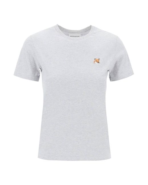Fox Head Crew Teck Camiseta Maison Kitsuné de color White