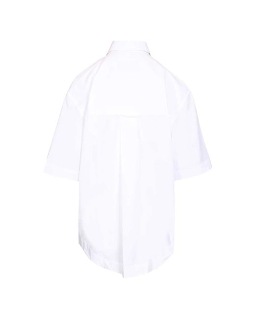 AMI White Cotton Short Sleeve Shirt