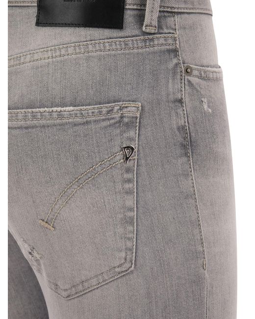Mandy Super Skinny Bootcut Jeans en mezclilla elástica Dondup de color Gray