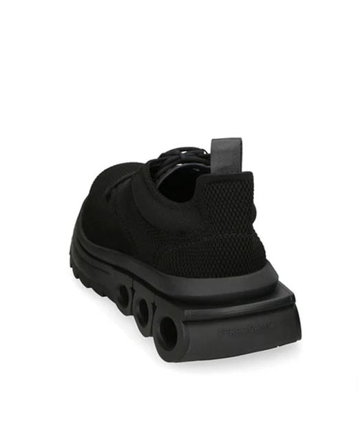 Ferragamo Black Gancini Sneakers for men