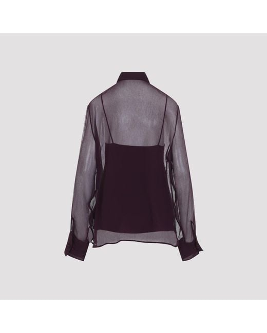 Ermanno Scervino Purple Winetasting Silk Shirt