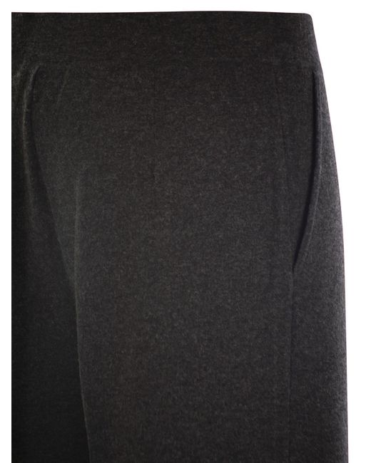 Max Mara Black Arno Viscose And Wool Trousers
