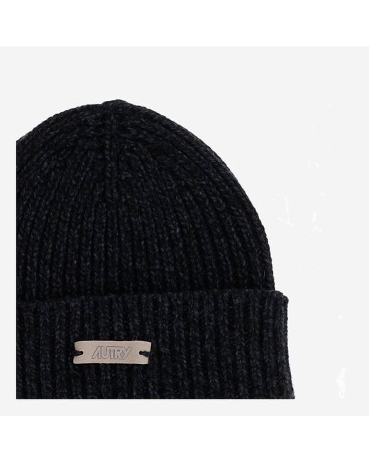 Autry Woll Mütze mit Logo in Black für Herren