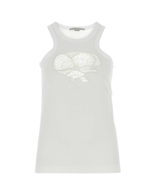 Stella McCartney White Cotton Tank Topa