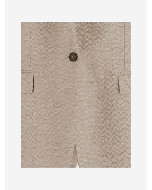Tagliatore Natural Jacket Jadrianne Linen-Wool