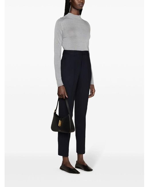 P.A.R.O.S.H. Blue Virgin-Wool Tailored Trousers